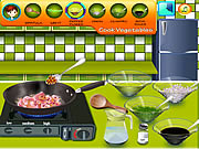 Click to Play Sara's Cooking Class - Garlic Pepper Shrimp