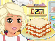 Click to Play Mia Cooking Lasagna