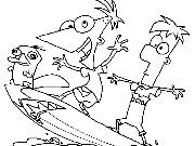 Click to Play Coloring Phineas and Ferb -1